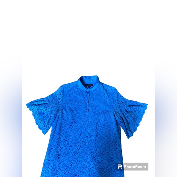 NWT Banana Republic Women Blue Lace Dress Size Medium - Picture 6 of 11